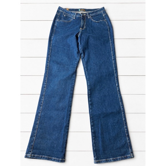 Wrangler Denim - Wrangler Aura Bootcut Jeans Womens 10P/TAL Dark Wash Petite Tall‎ Stretch Blue